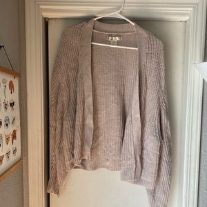 Beige/cream open crop / shrug sweater